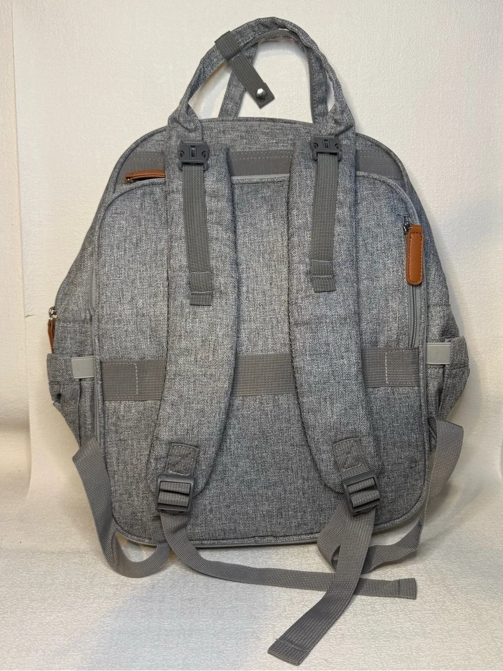 Lovevook diaper backpack with fold-out changing station gray